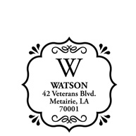 Sophisticated Square Return Address Personalized Stamp