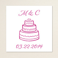 Wedding Cake  Square Label