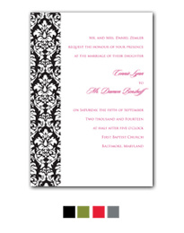 Damask Devotion Wedding Invitation