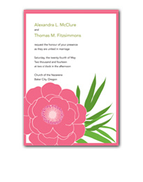 Perfect Peony Wedding Invitation