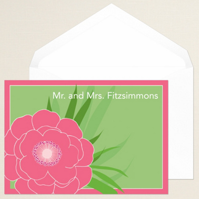Perfect Peony Thank You Note