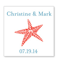 Favor Tags, Starfish Stencil