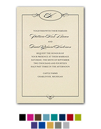 Sophisticated Monogram Wedding Invitation