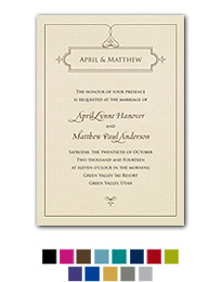 Classically Elegant Wedding Invitation