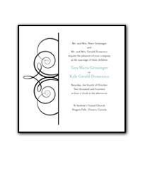 Sophisticated Scroll Wedding Invitation
