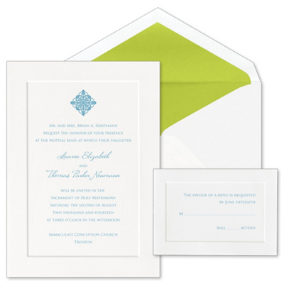 Classic Refinement Wedding Invitation