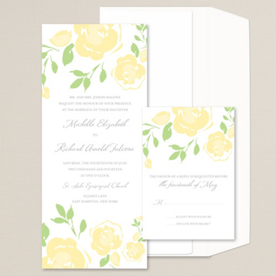 Blossoming Roses Wedding Invitation