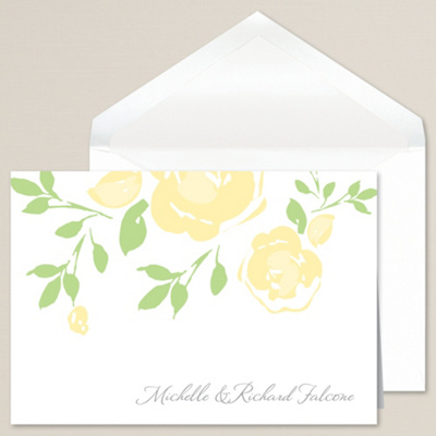 Blossoming Roses Thank You Note
