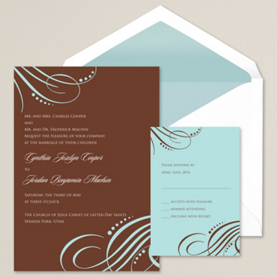 Modern Flourish Wedding Invitation