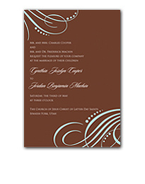 Modern Flourish Wedding Invitation