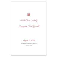 Greek Refinement Wedding Program