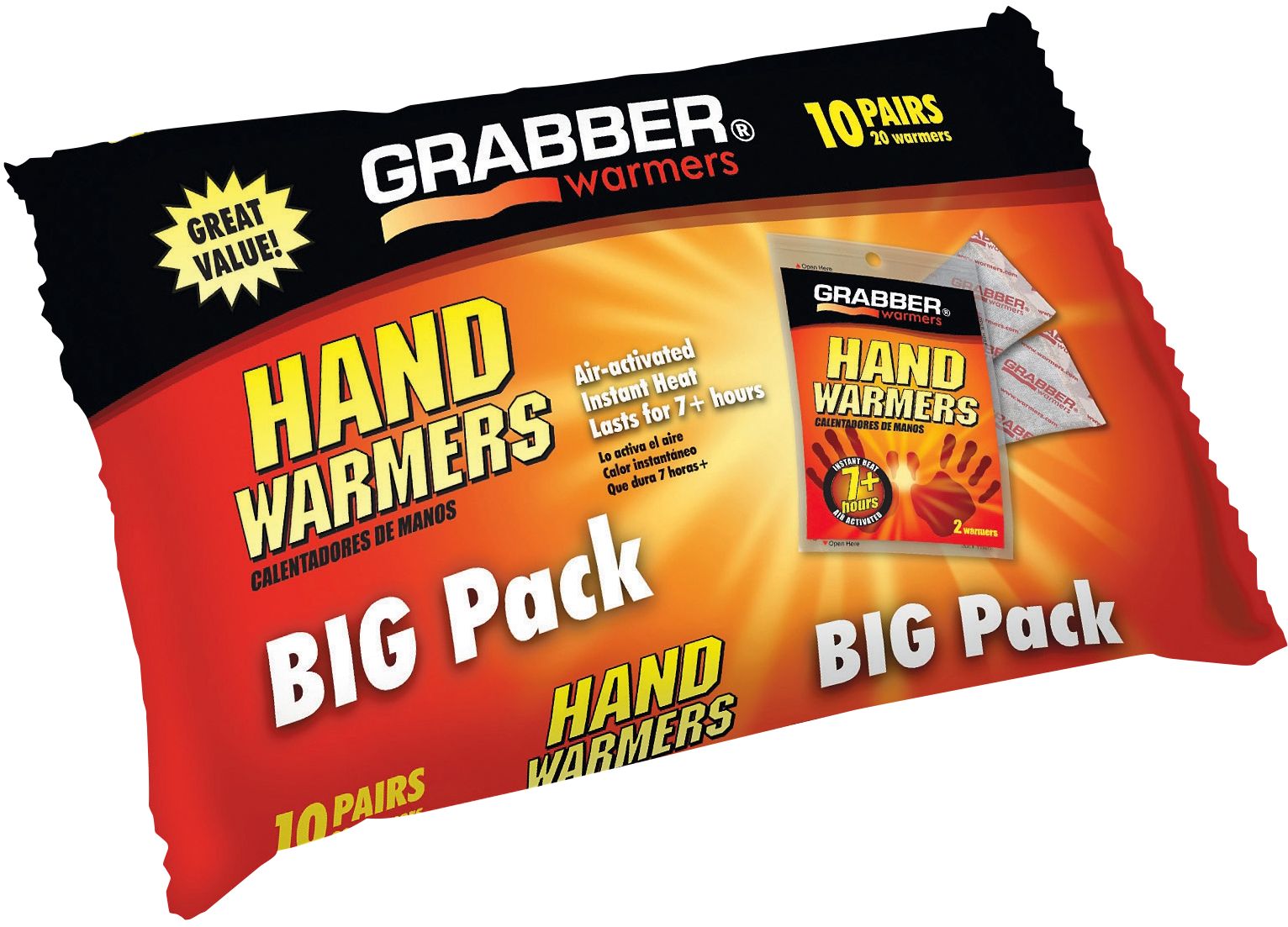 Grabber Hand Warmers BIG Pack - 10 Pairs