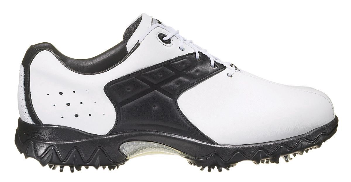 FootJoy Men's Contour Golf Shoe - White/Black (Disc Style 54137)