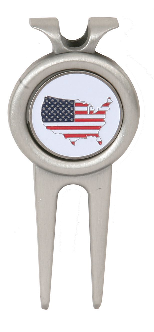 Golf Galaxy American Flag Divot Tool with Ball Marker