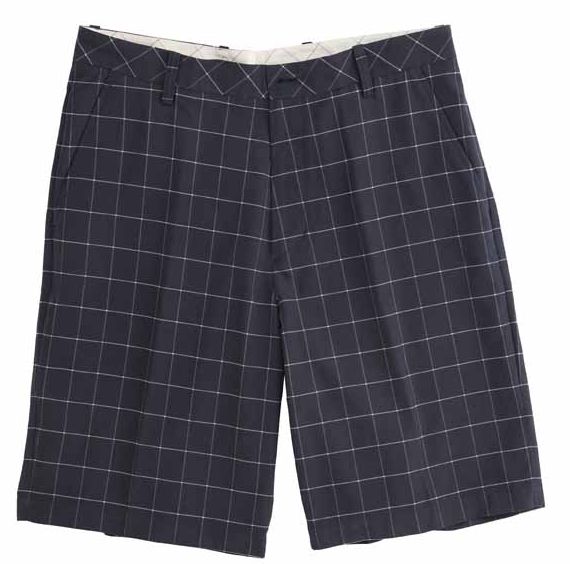 Ashworth Men's Flat Front Plaid Short