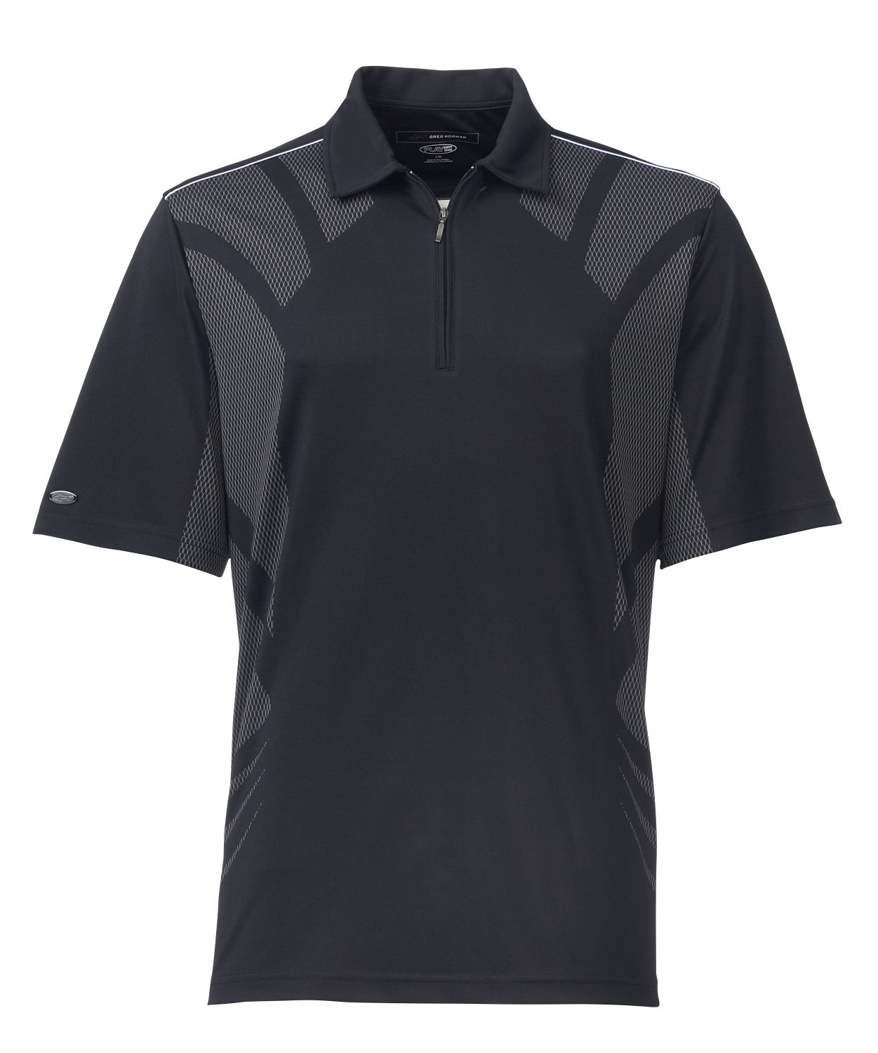 Greg Norman Men's Body Mapped Zip Polo
