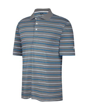 adidas Men's ClimaLite Three Color Stripe Polo