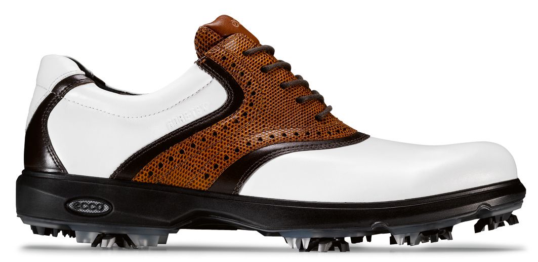 ECCO Men's Classic GTX Golf Shoe - White/Coffee