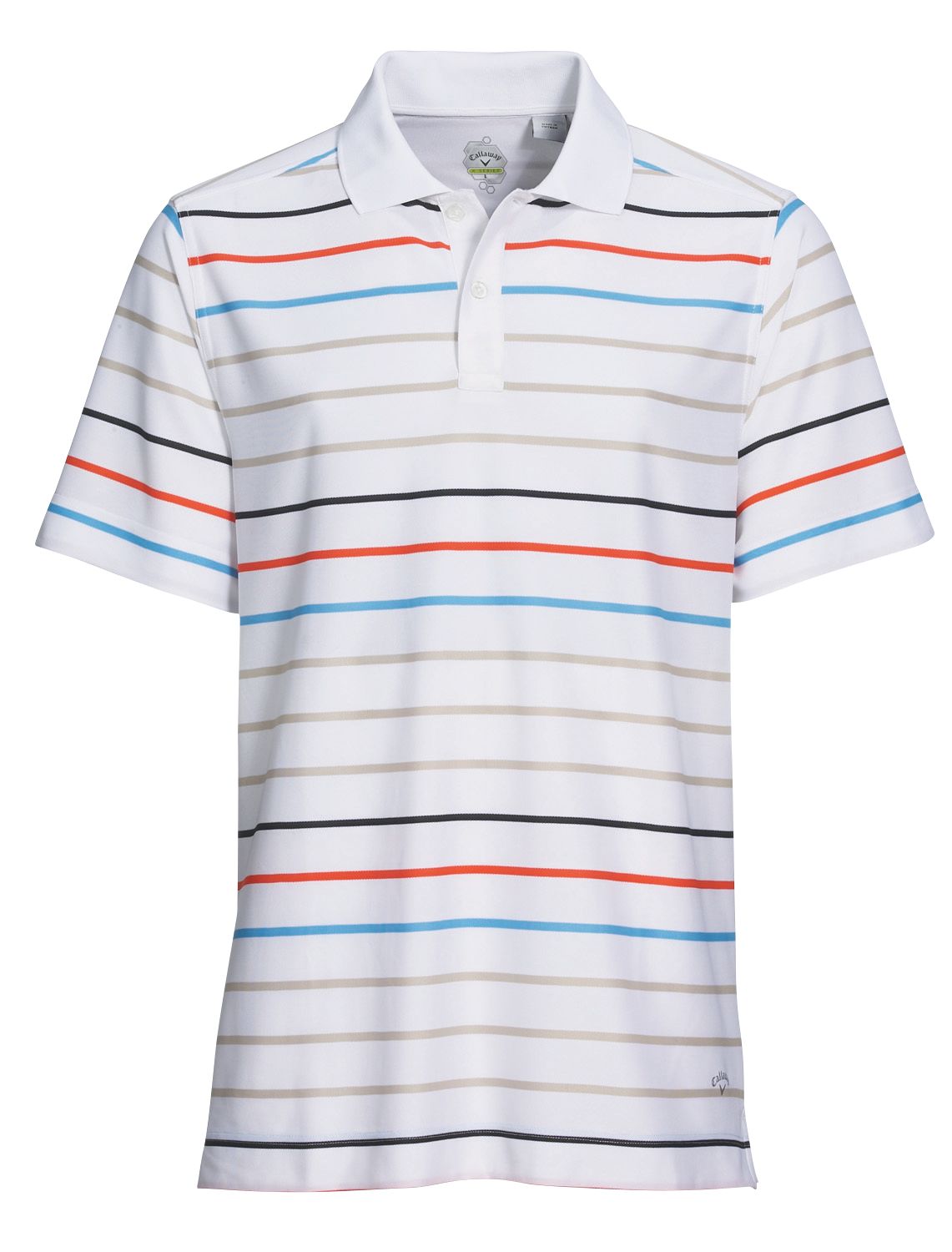 Callaway Men's Short Sleeve Engineered Stripe Pique Polo