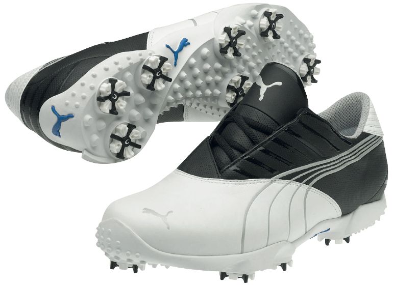 PUMA Men's Course Saddle Golf Shoes - White/Black