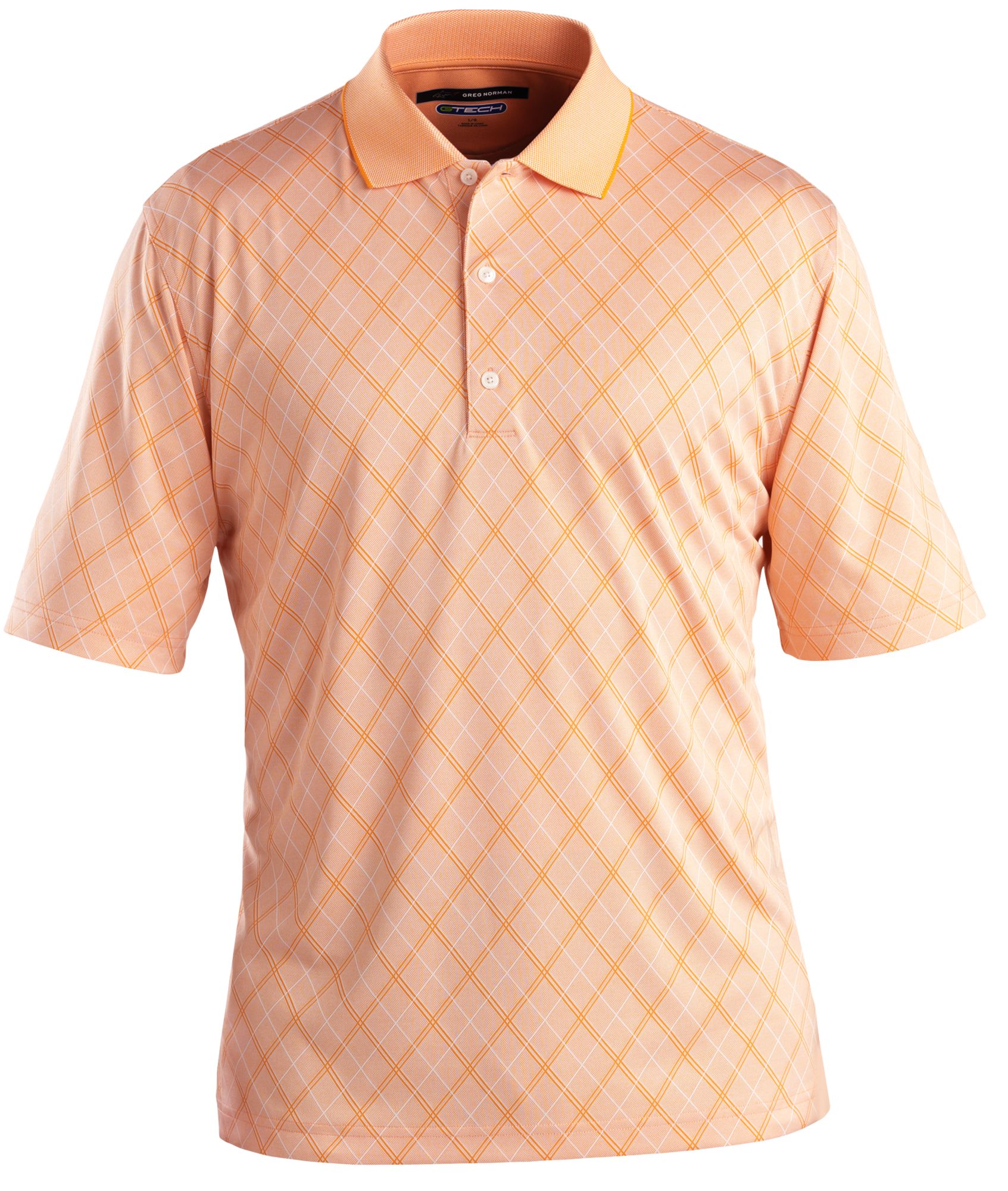 Greg Norman Men's Diamond Jacquard Polo