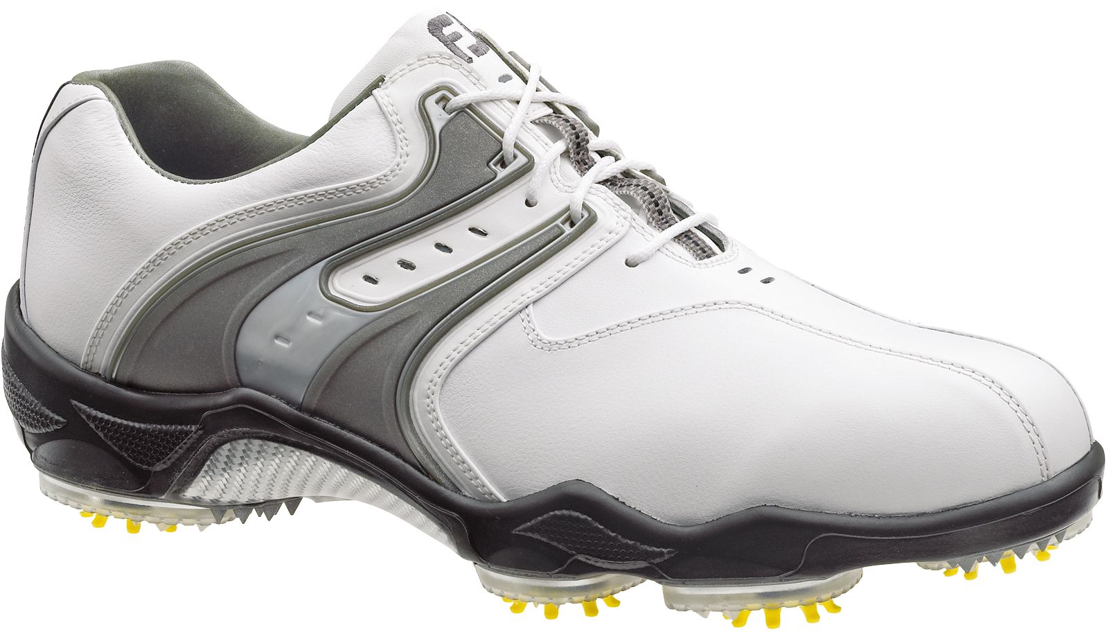 FootJoy Men's DryJoy Golf Shoe - White/Grey Silver (Disc Style 53672)