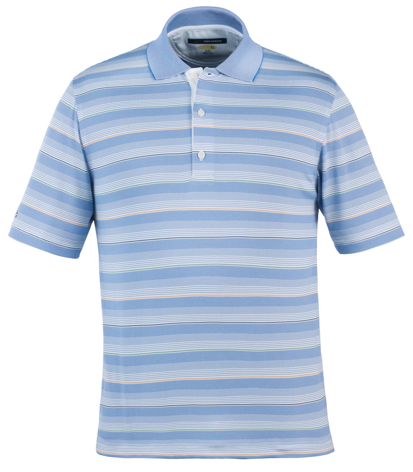Greg Norman Men's Engineered Fine Stripe Polo