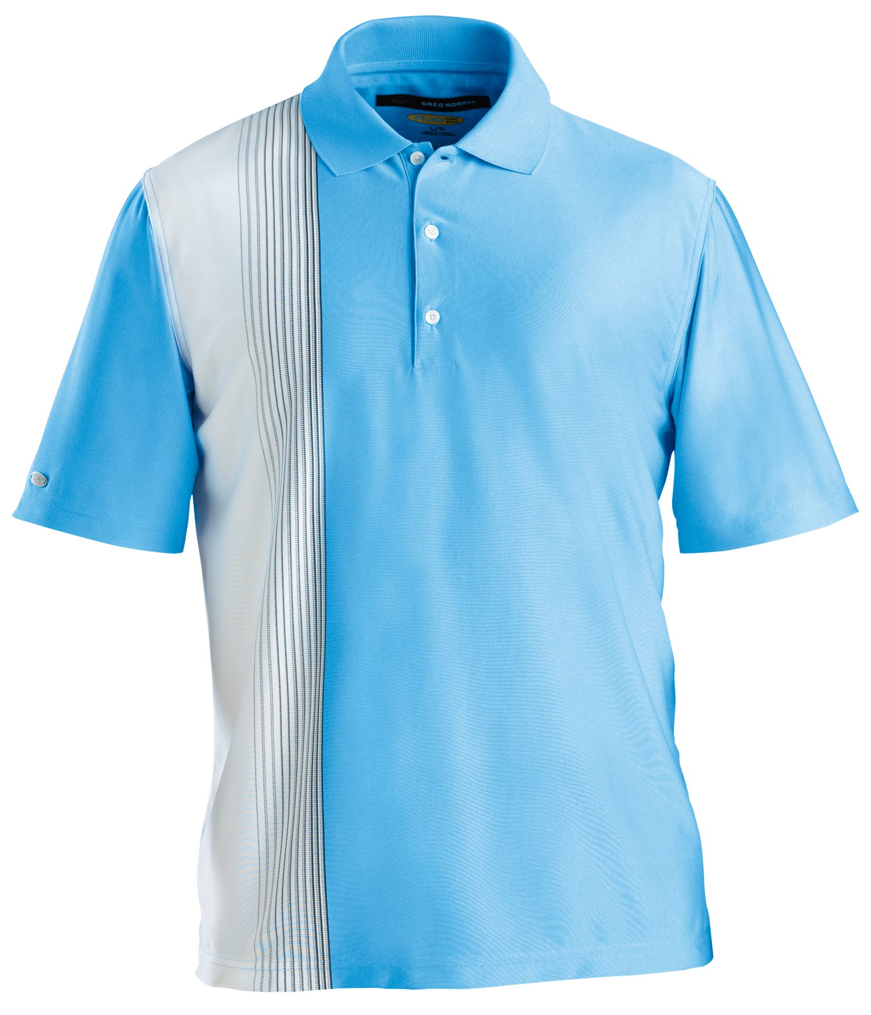 Greg Norman Men's Engineered Vertical Stripe Polo