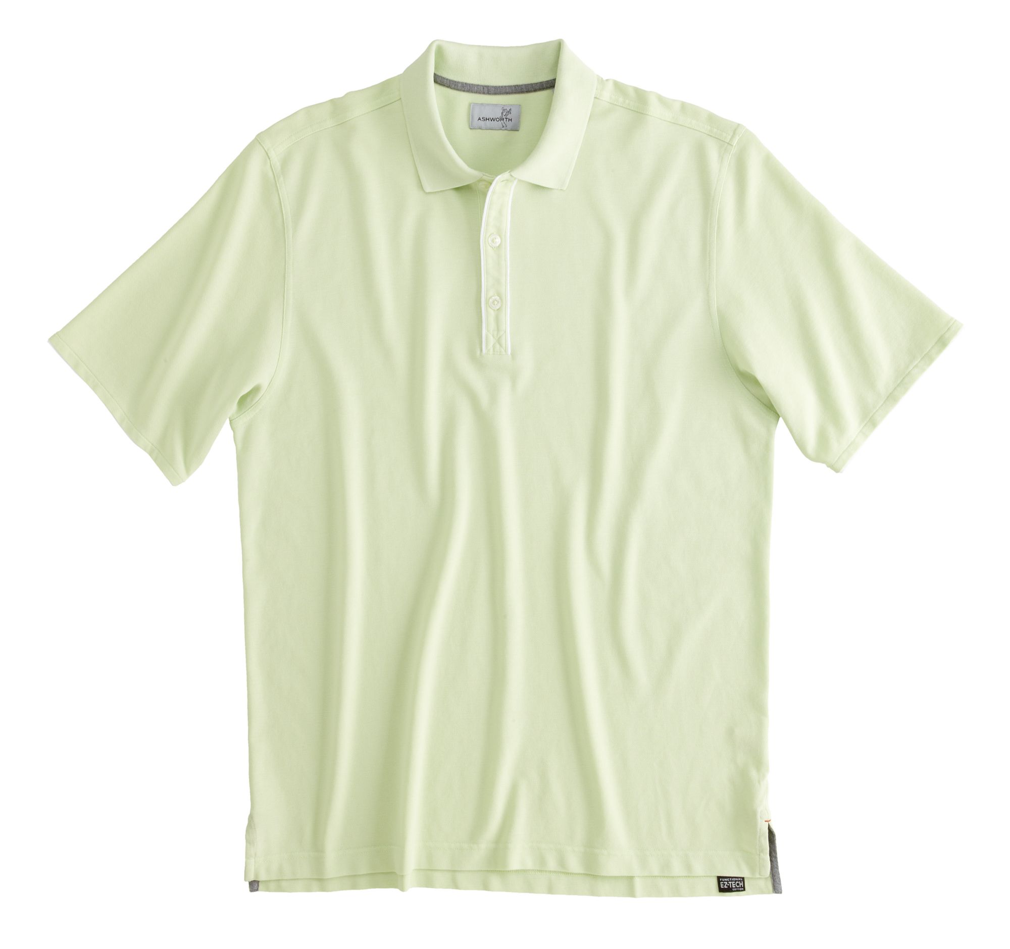 Ashworth Men's EZ Piped Solid Pique Polo