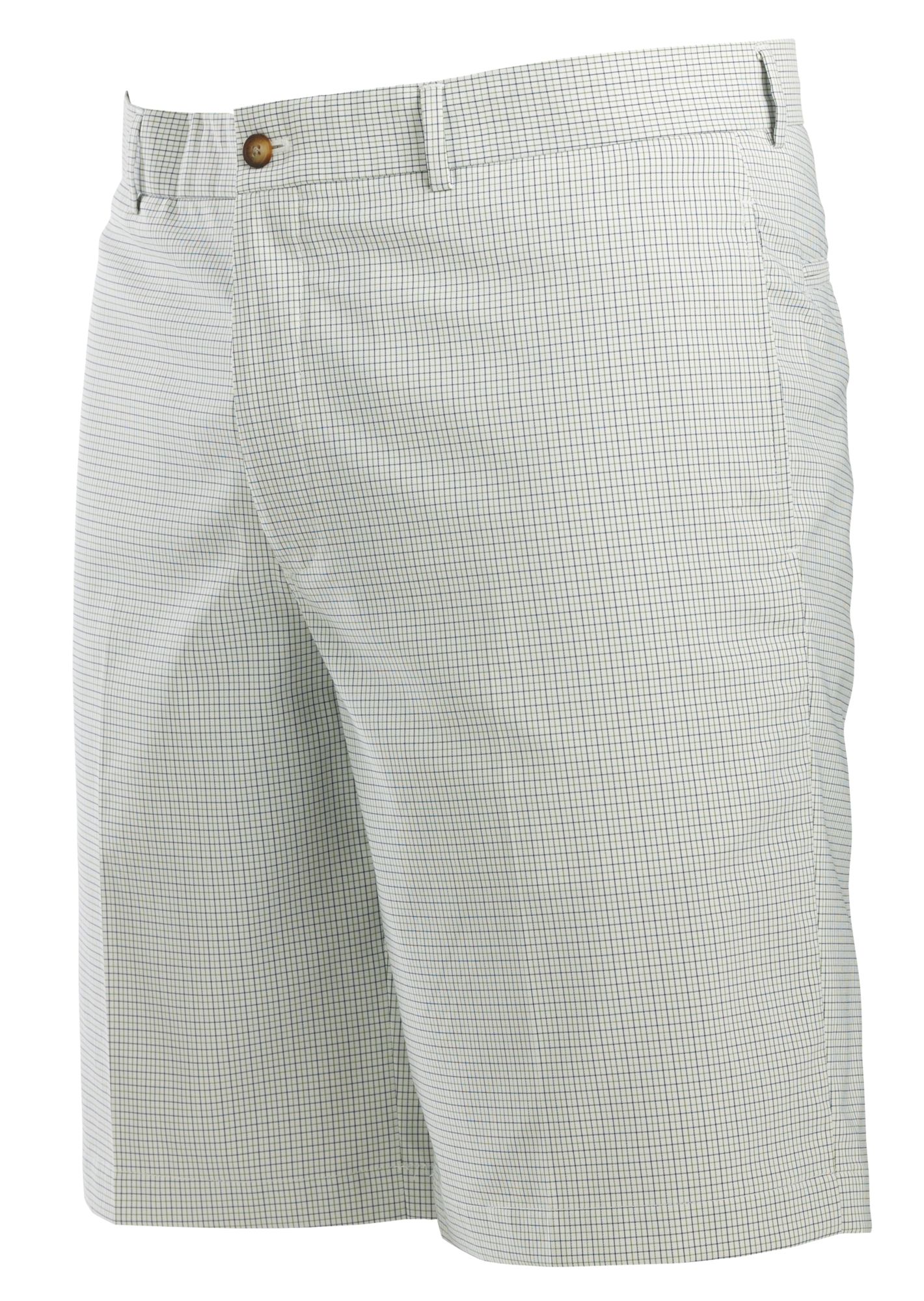 Greg Norman Men's Flat Front Mini-Check Tech Short