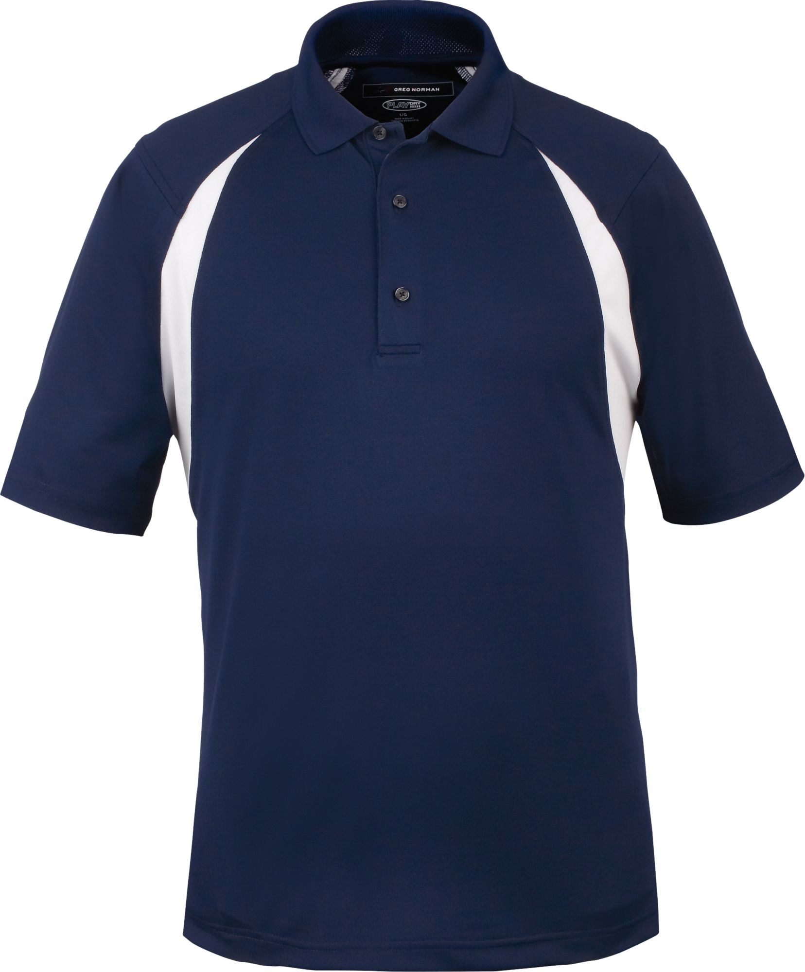Greg Norman Men's Performance Micro Pique Colorblock Polo