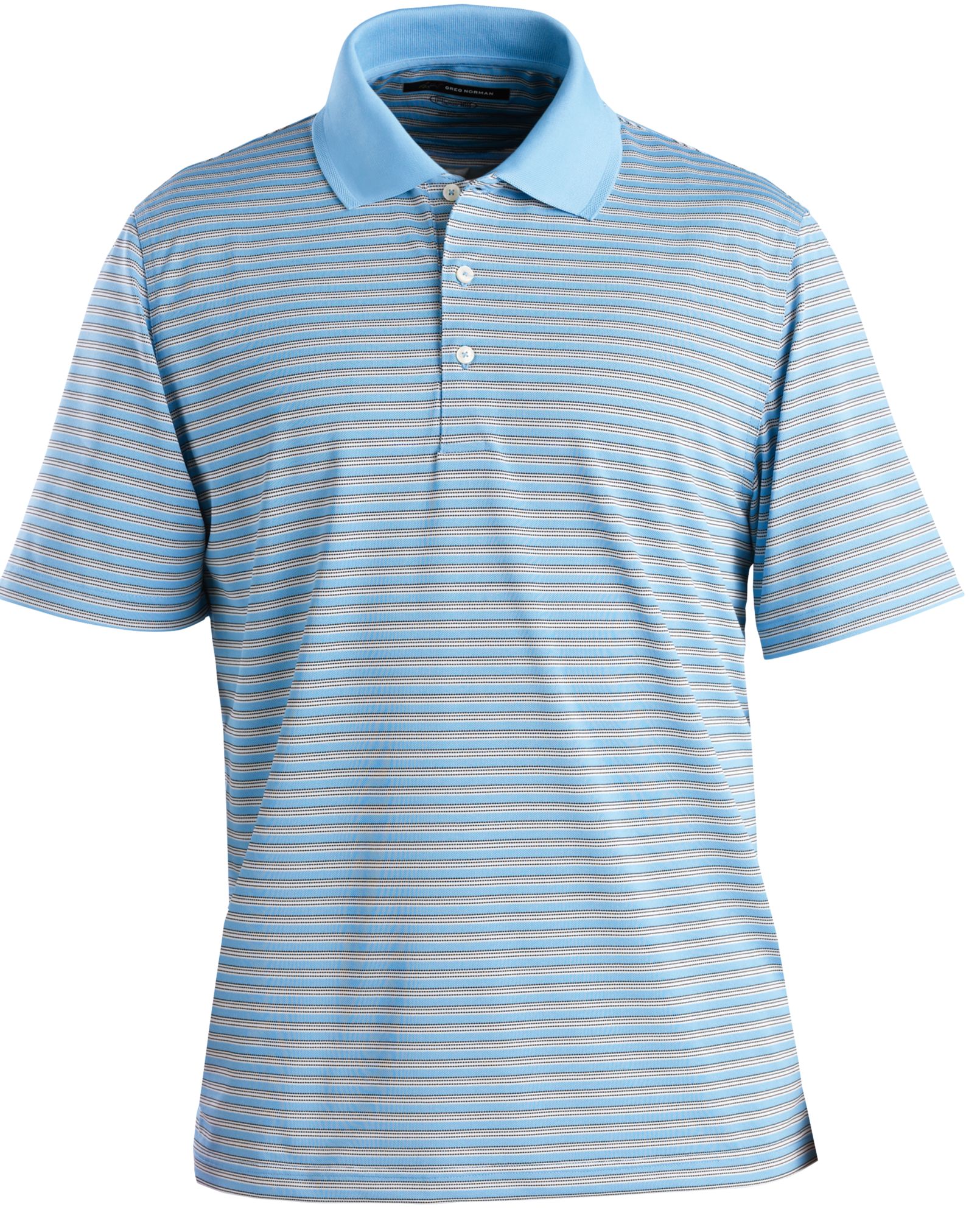 Greg Norman Men's Performance Micro Pique Stripe Polo