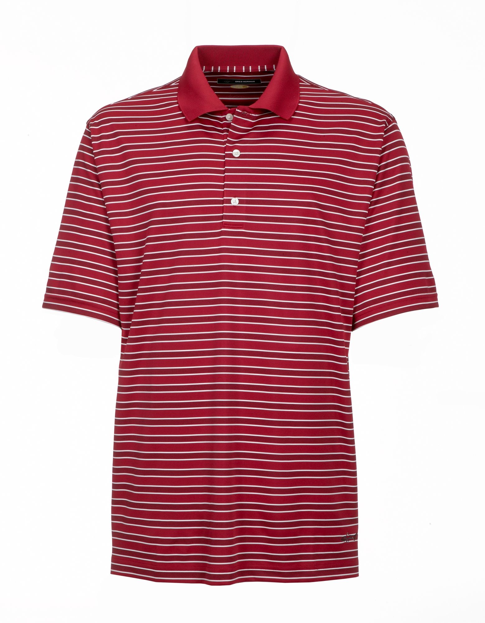 Greg Norman Men's ML 50 Interlock Stripe Polo