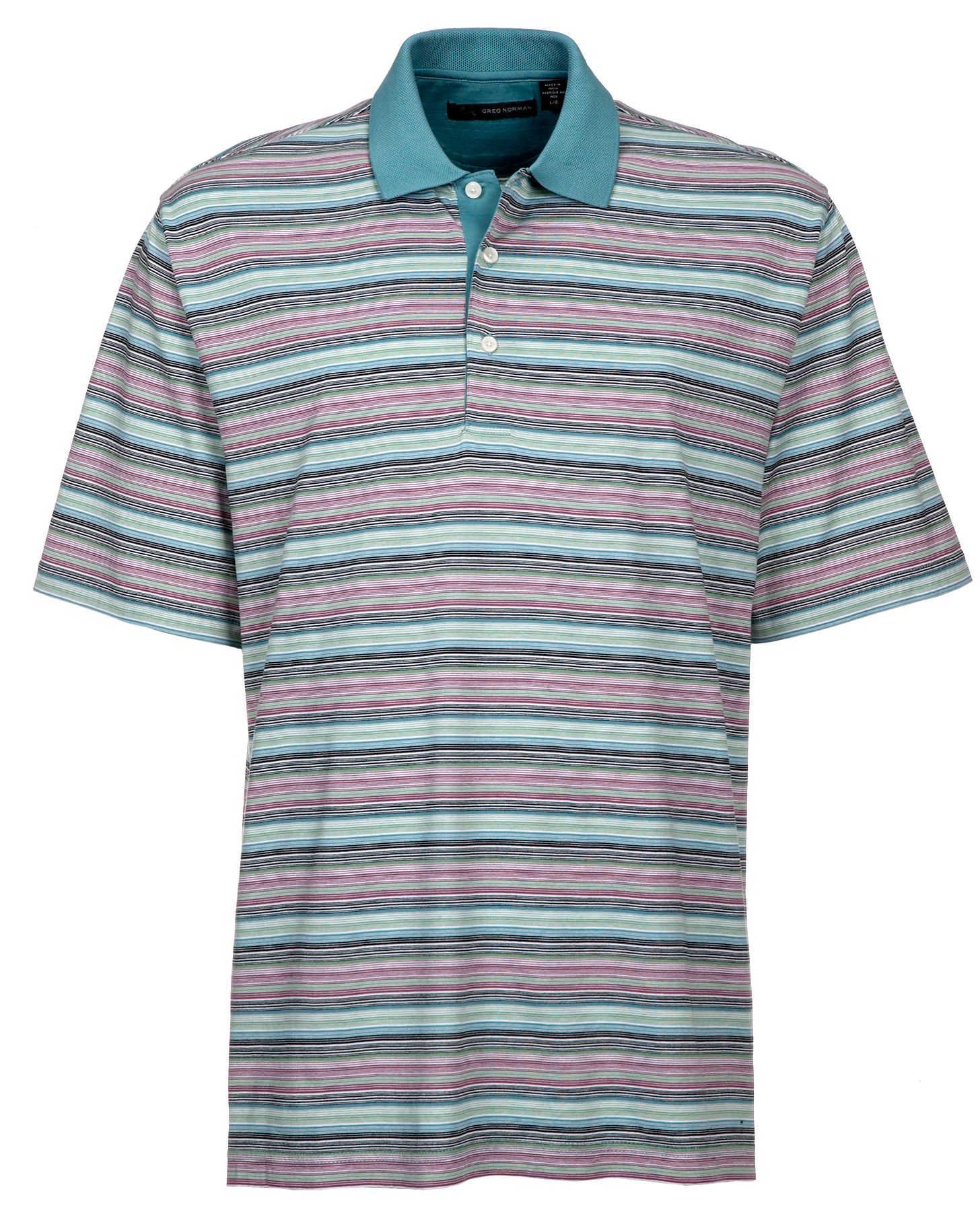 Greg Norman Men's Race Course Stripe Polo