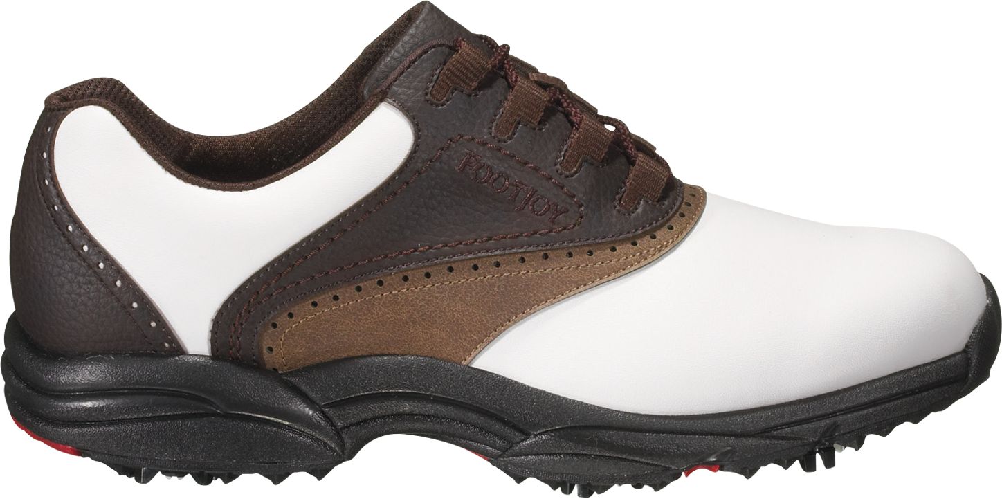 FootJoy Men's GreenJoy Golf Shoe - White/Brown/Chocolate