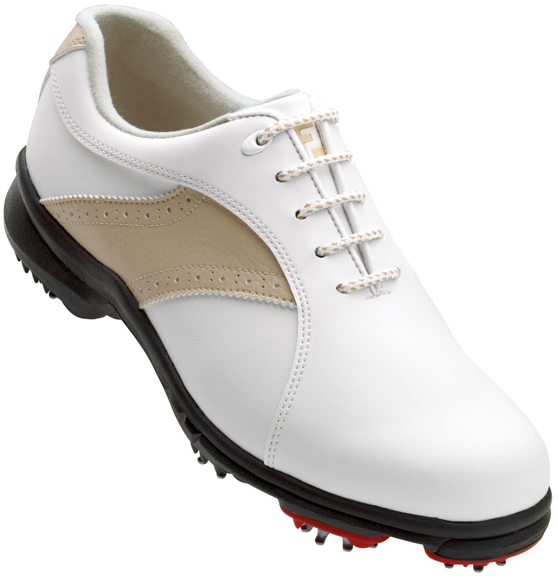 FootJoy Women's GreenJoys Golf Shoe - White/Tan