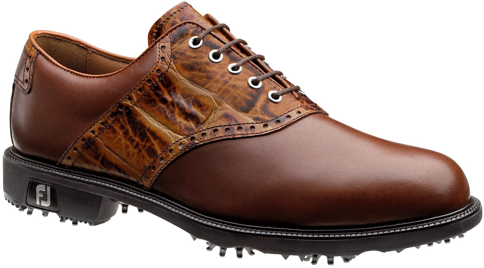 FootJoy Men's Icon Croc Print Golf Shoe - Brown