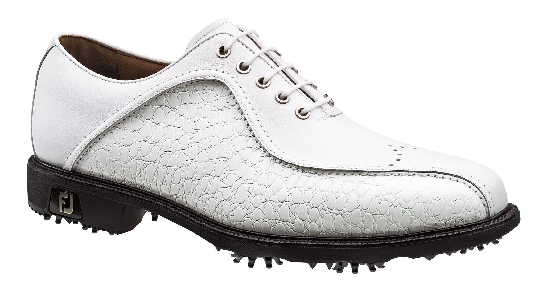 FootJoy Men's Icon Croc Print Golf Shoe - White