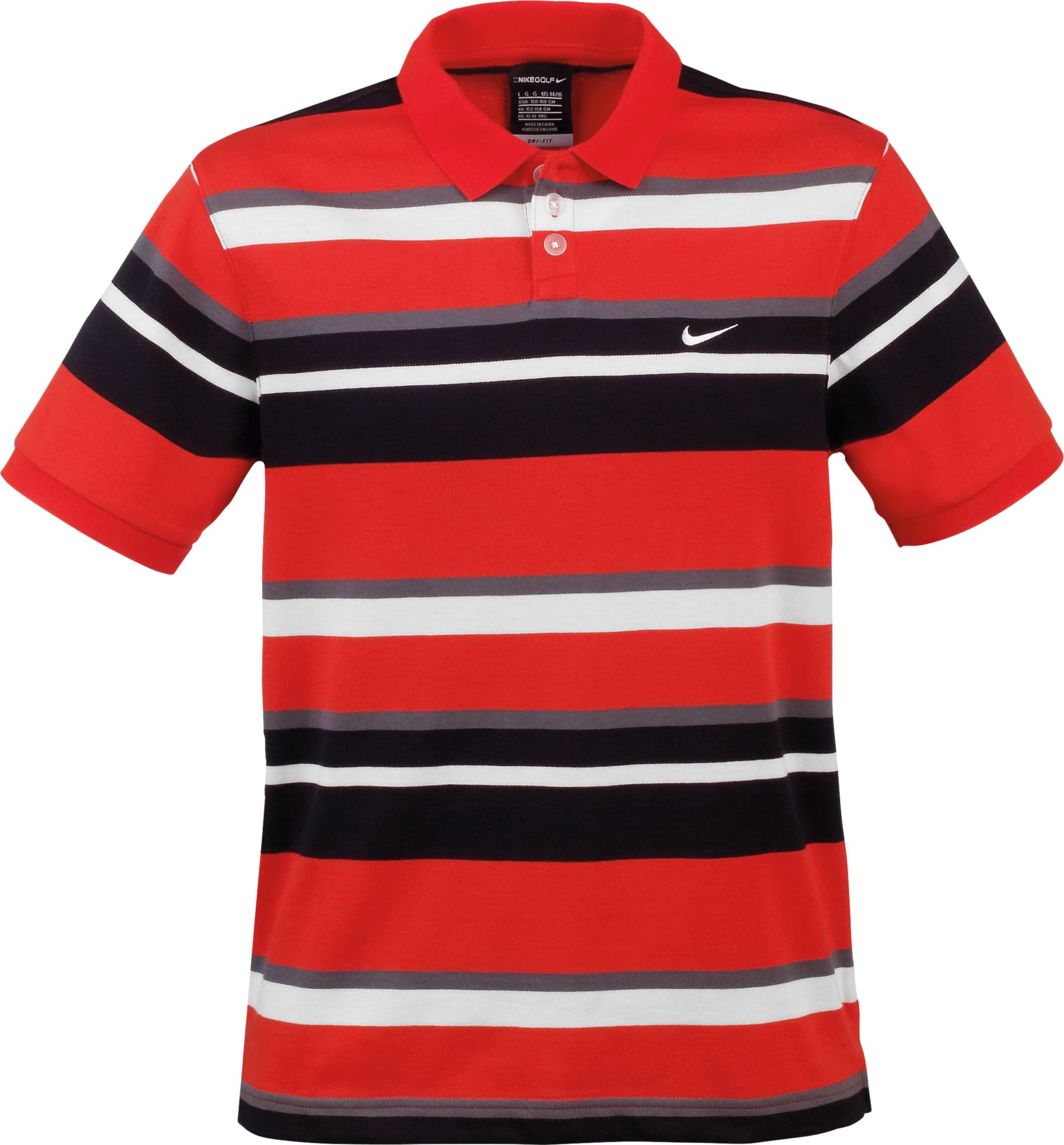 Nike Juniors DriFit Bold Stripe Polo