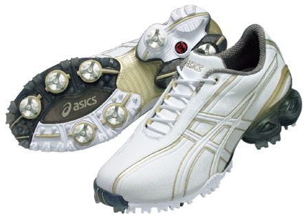 Asics Ladies Gelace Golf Shoe - White/Champagne/Gold