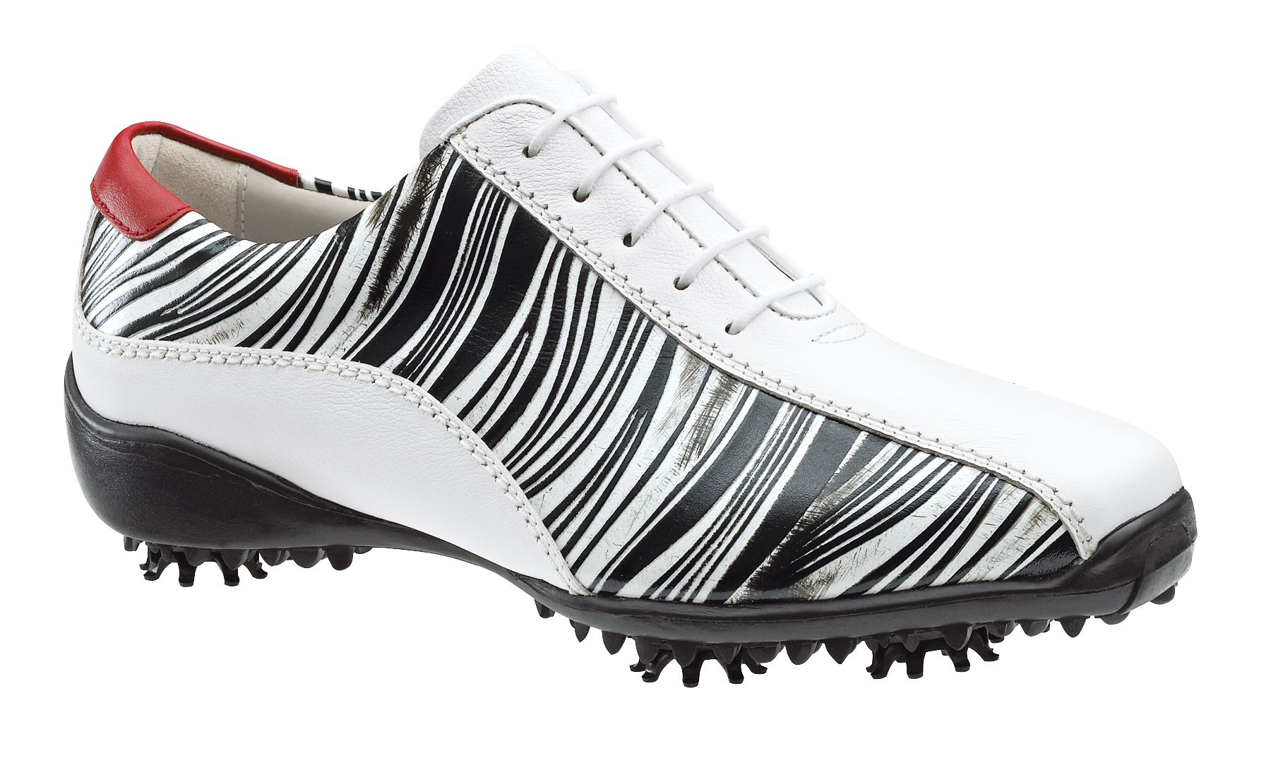 FootJoy Women's LoPro Zebra Print Shoe - Black/White/Red
