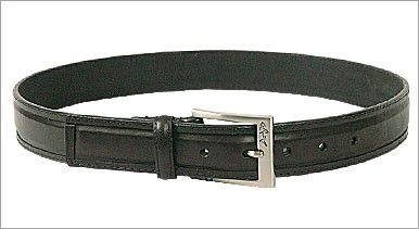 Greg Norman Men's Leather Solid Flat Channel Belt
