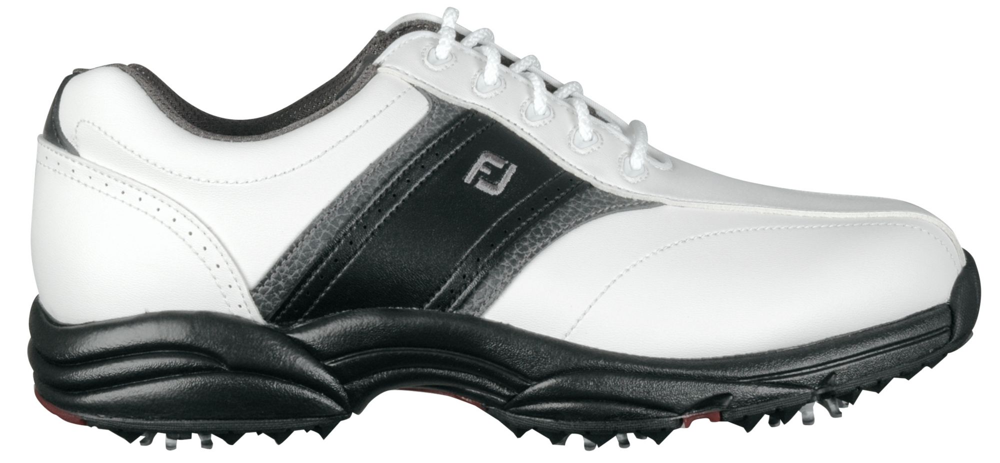 FootJoy Men's GreenJoy Golf Shoe - White/Black/Grey (Disc Style 45463)
