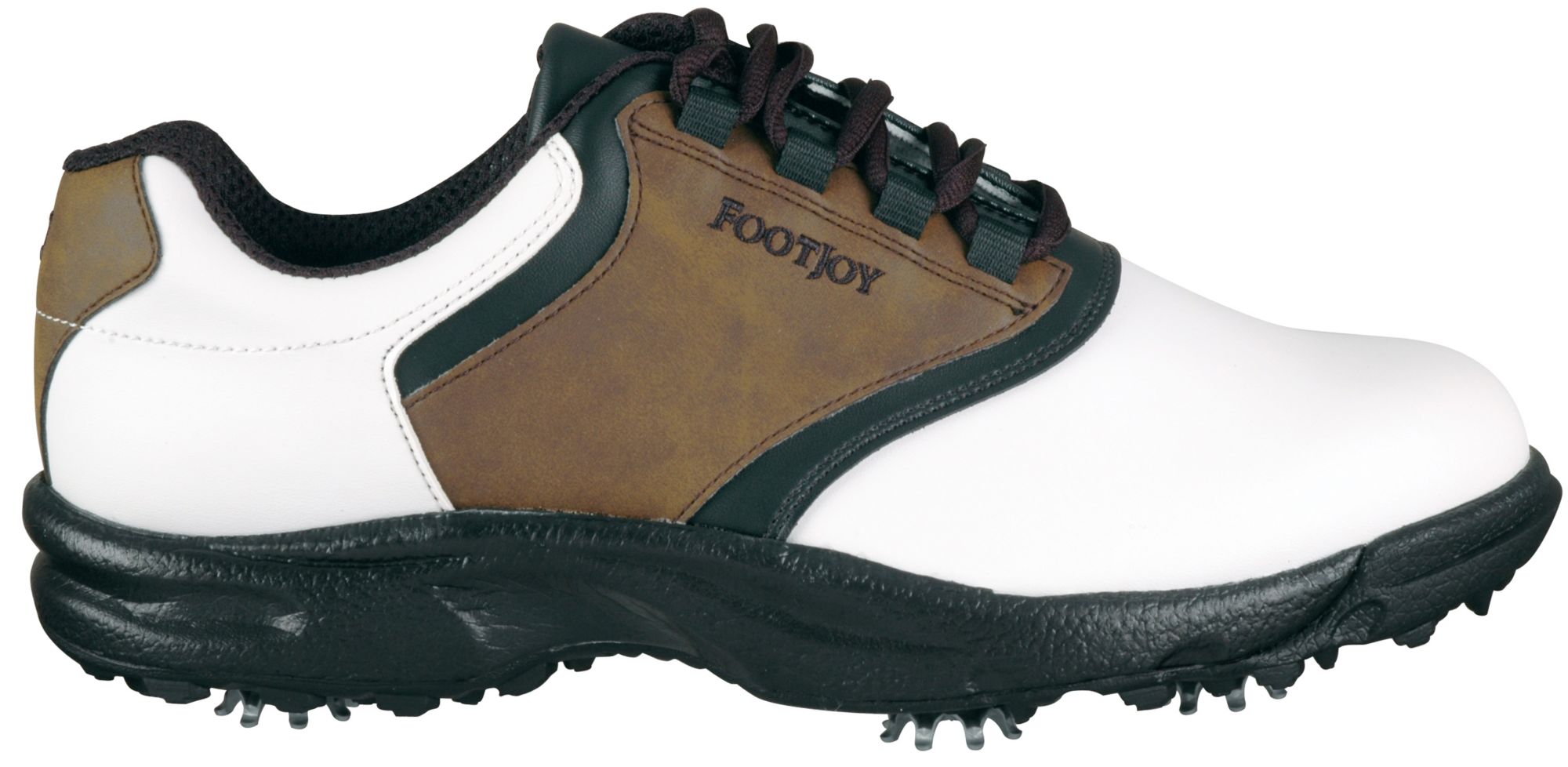 FootJoy Men's GreenJoy Brown/White Golf Shoe (Disc Style 45516)