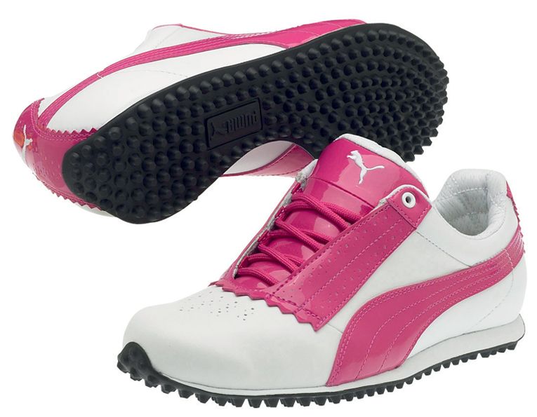 Puma Women's Pin Cat Golf Shoe White/Fuschia