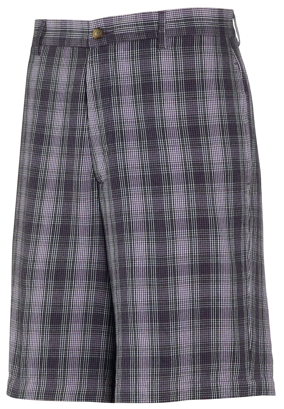 Greg Norman Men's Plaid Flat Front Shorts
