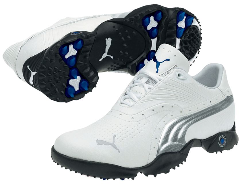 PUMA Men's Scramble Golf Shoe - White/Silver