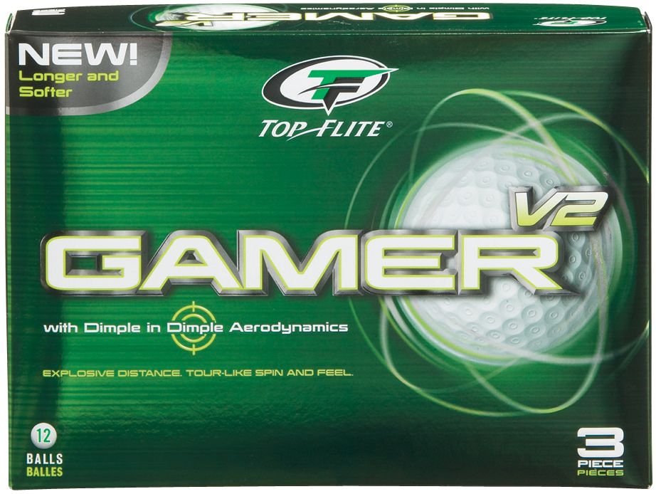 Top Flite Gamer V2 Golf Balls 2010 - 12 pack