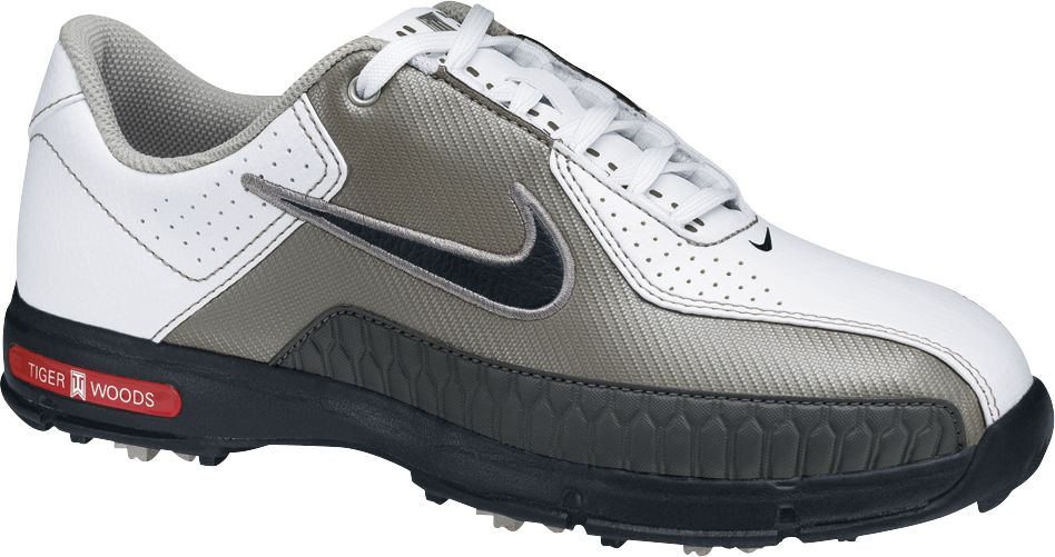 Nike Junior's Tiger Woods Golf Shoe -  White/Silver