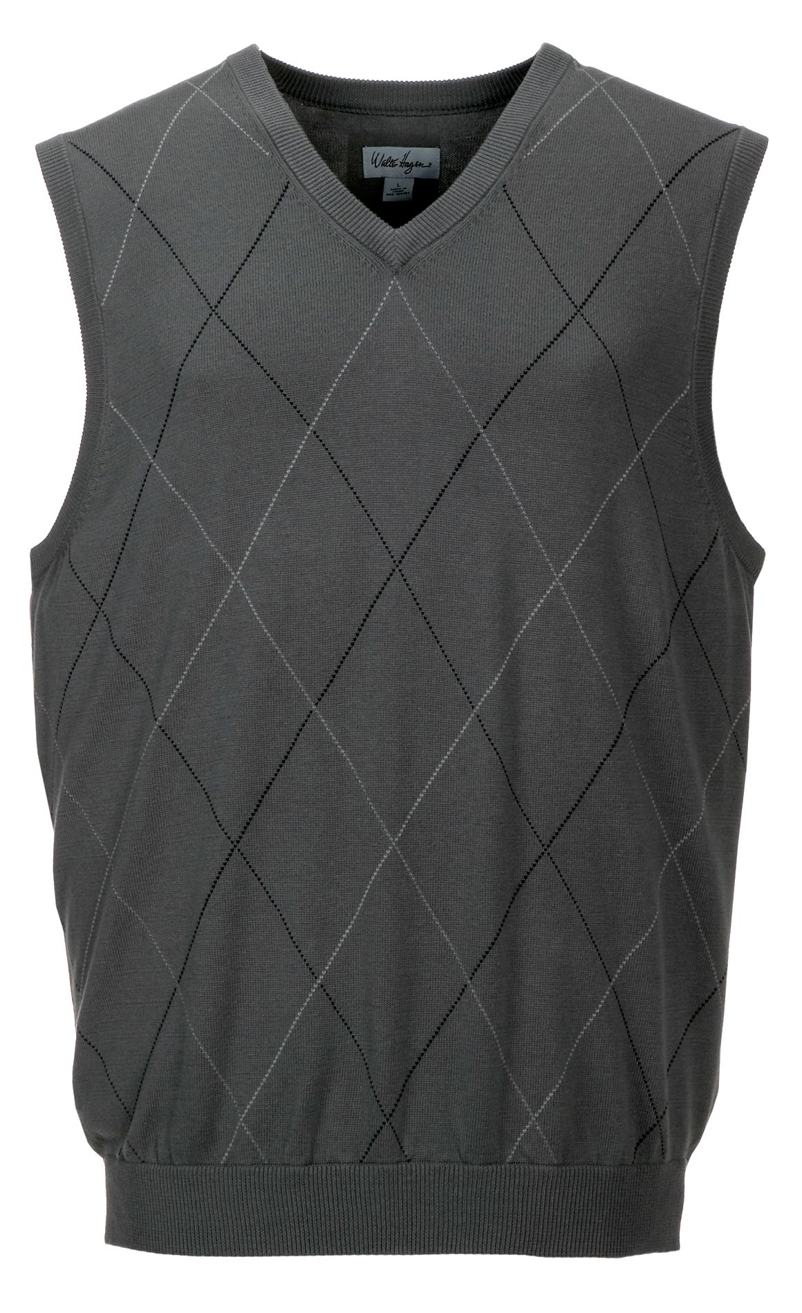 Walter Hagen Men's Cotton Argyle Sweater Vest